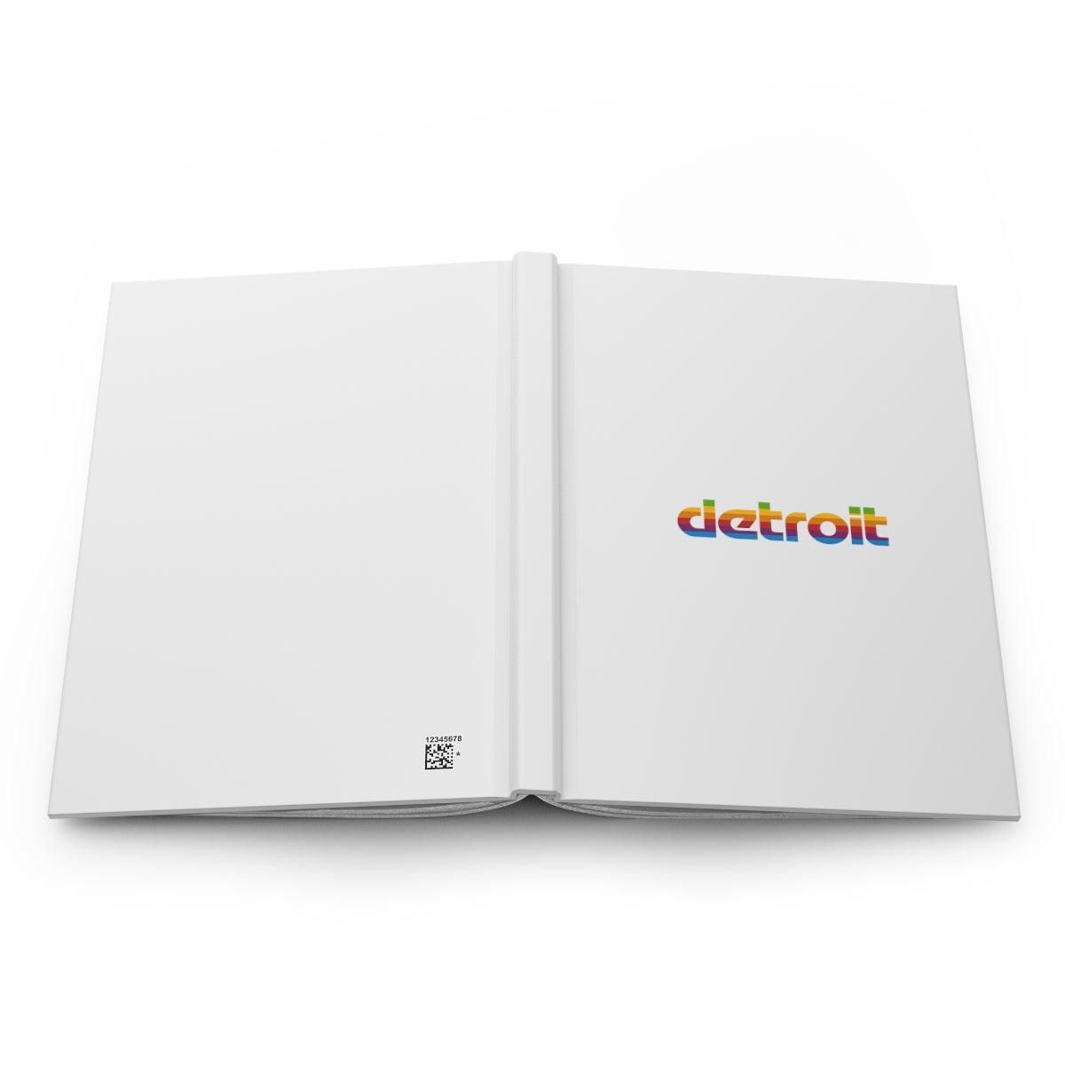 'Detroit' Ruled Hardcover Journal (1980s Pomaceous Computer Parody) - Circumspice Michigan