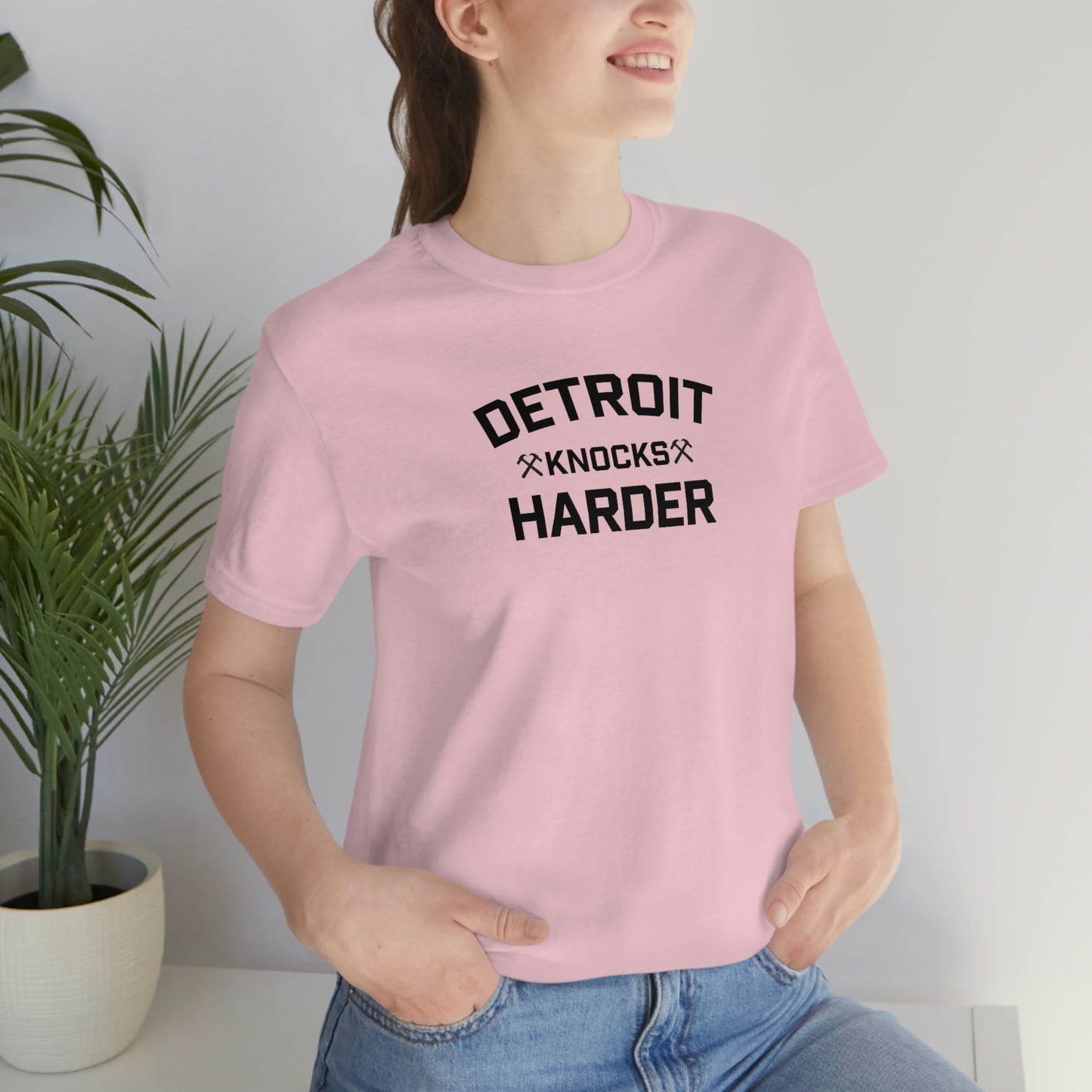 'Detroit Knocks Harder' T-Shirt | Unisex Standard Fit