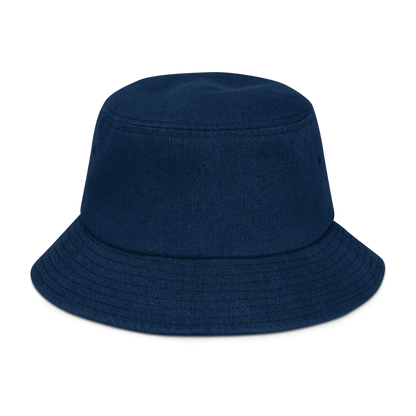 Detroit 'Old French D' Denim Bucket Hat | Orange Embroidery - Circumspice Michigan