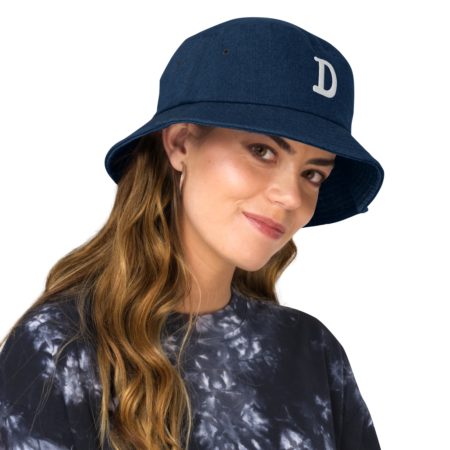 Detroit 'Old French D' Denim Bucket Hat