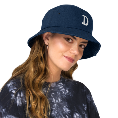 Detroit 'Old French D' Denim Bucket Hat