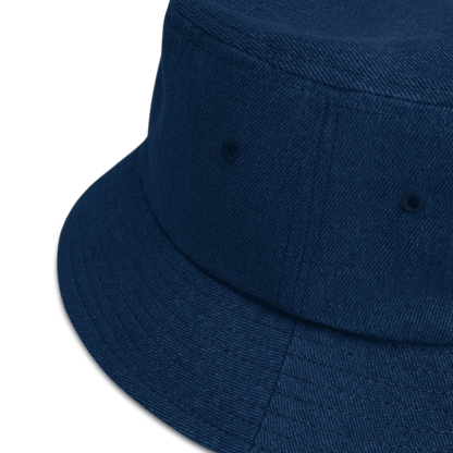 'Détroit' Denim Bucket Hat | Gold Embroidery - Circumspice Michigan