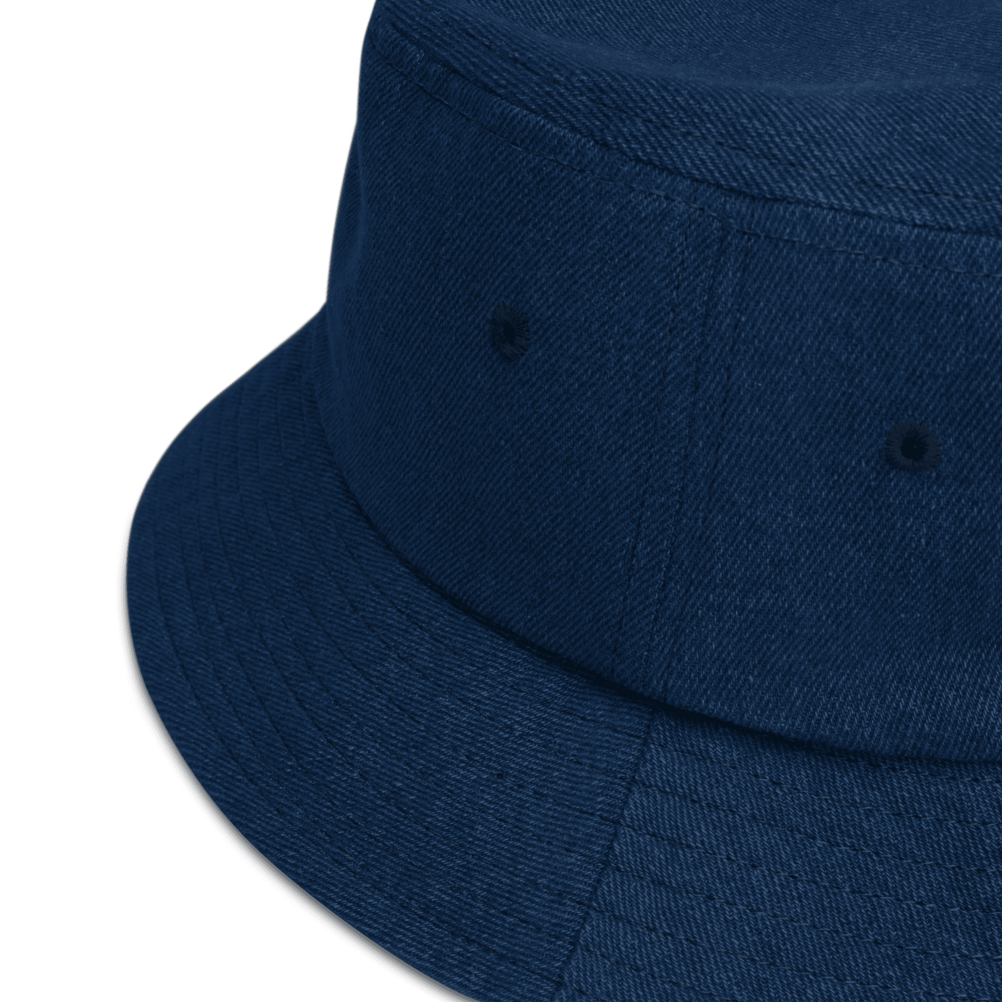 'Détroit' Denim Bucket Hat (1970s Font) | Pink Embroidery - Circumspice Michigan