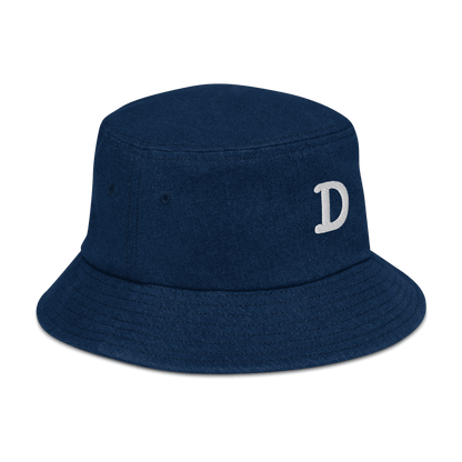 Detroit Old French 'D' Denim Bucket Hat - Circumspice Michigan