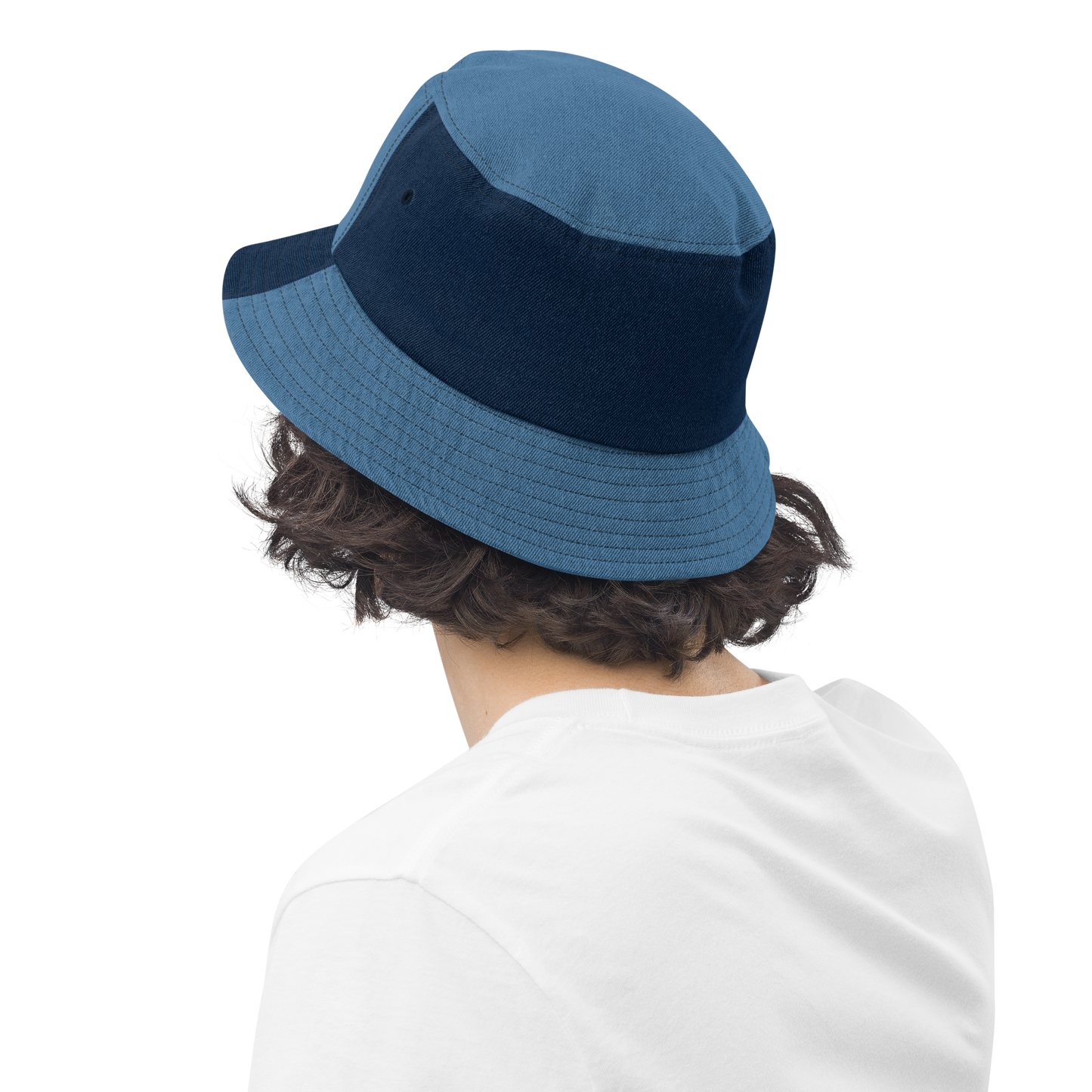 Detroit 'Old French D' Denim Bucket Hat