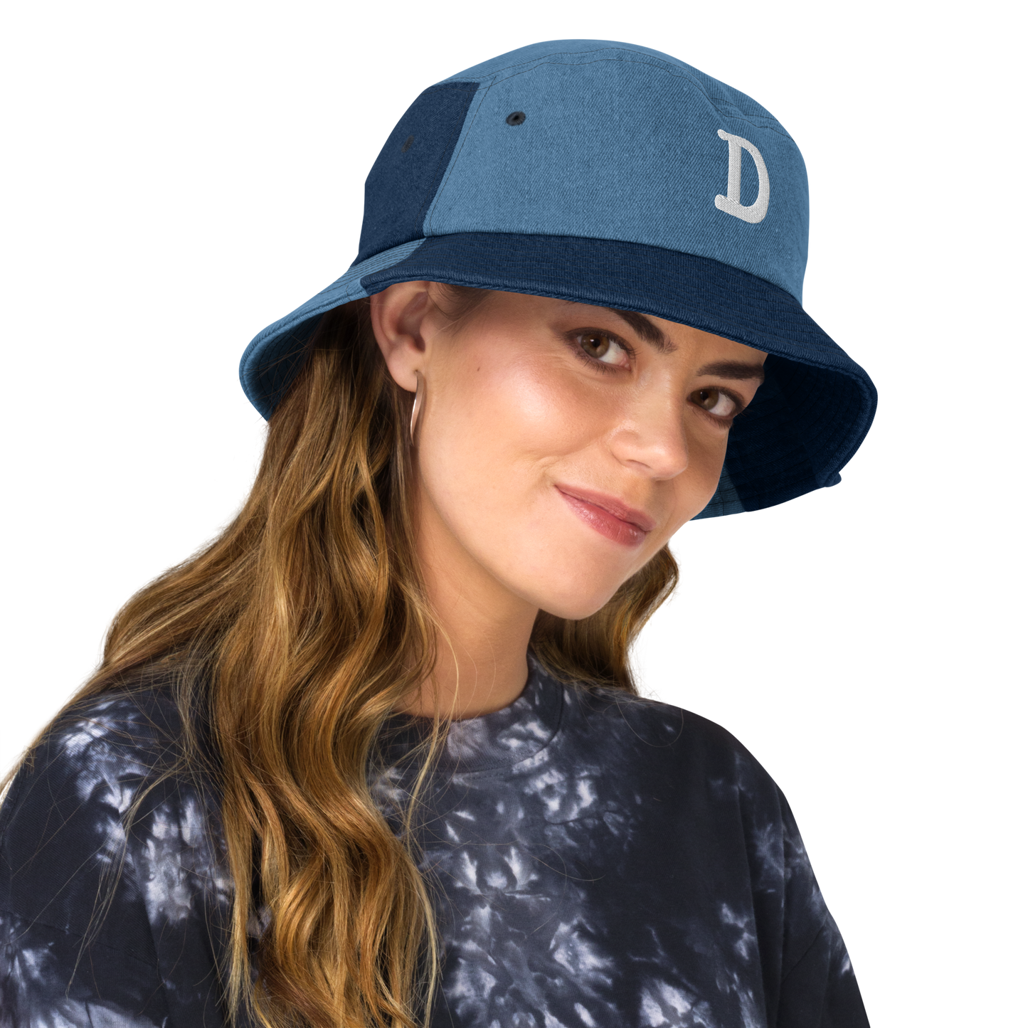 Detroit 'Old French D' Denim Bucket Hat