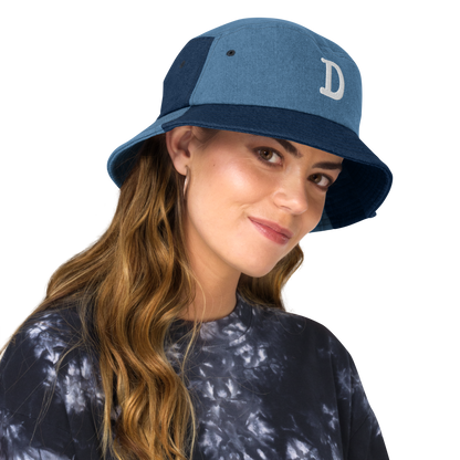 Detroit 'Old French D' Denim Bucket Hat