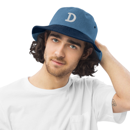 Detroit 'Old French D' Denim Bucket Hat