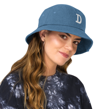 Detroit 'Old French D' Denim Bucket Hat