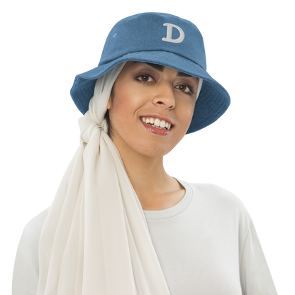 Detroit 'Old French D' Denim Bucket Hat