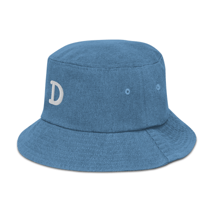 Detroit Old French 'D' Denim Bucket Hat - Circumspice Michigan