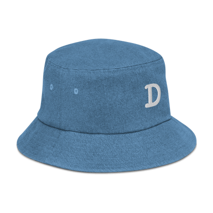 Detroit Old French 'D' Denim Bucket Hat - Circumspice Michigan