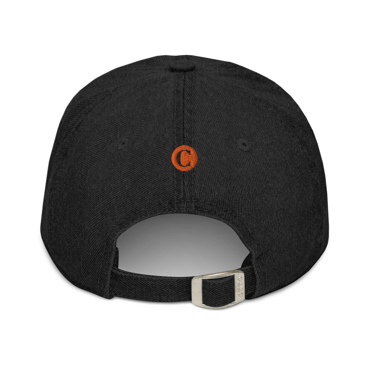 Detroit 'Old French D' Denim Baseball Cap (w/ Side Design) | Orange Embroidery