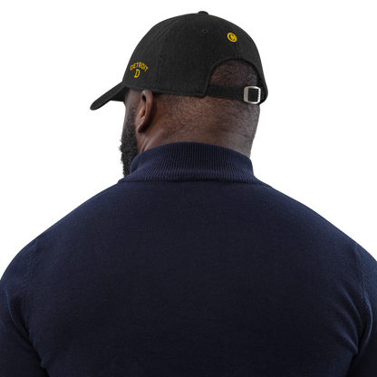 Detroit 'Old French D' Denim Baseball Cap (w/ Side Design) | Gold Embroidery