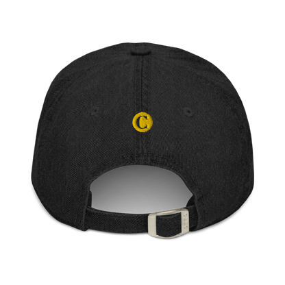 Detroit 'Old French D' Denim Baseball Cap (w/ Side Design) | Gold Embroidery