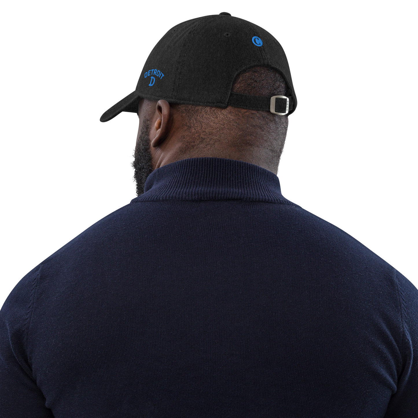 Detroit 'Old French D' Denim Baseball Cap | Azure Embroidery