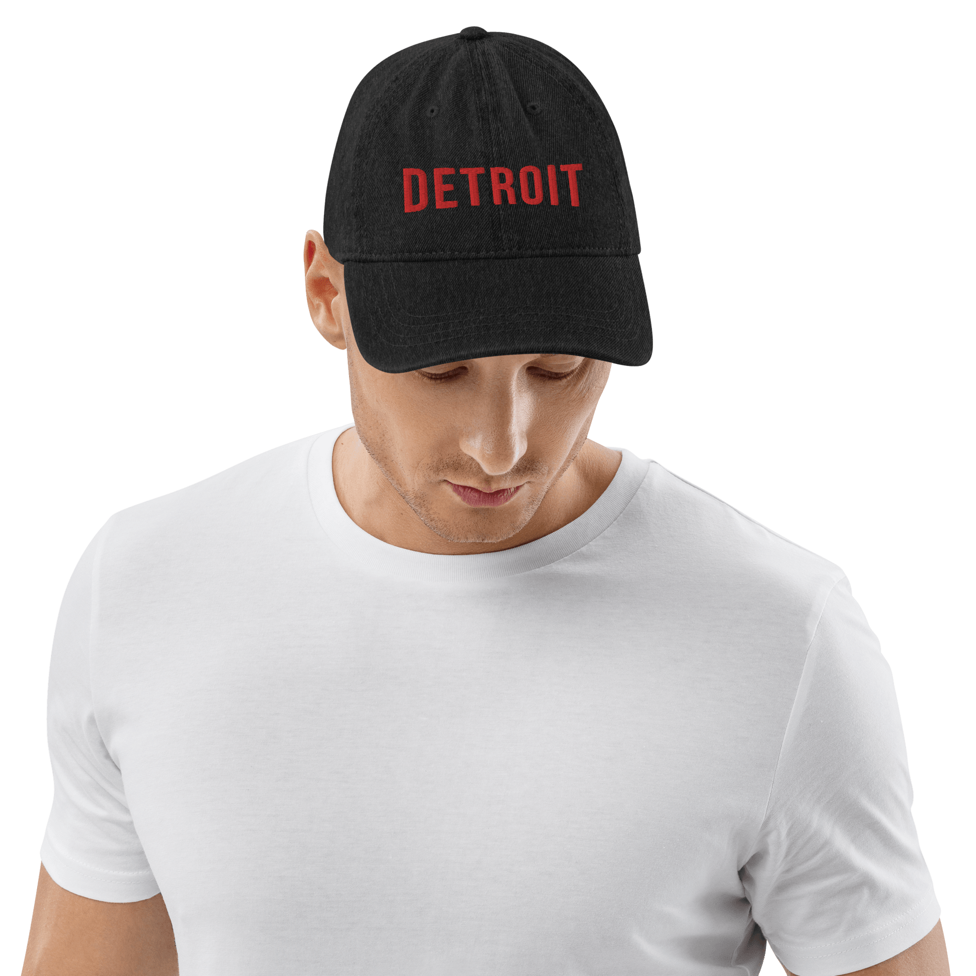 'Detroit' Streaming Parody Denim Baseball Cap - Circumspice Michigan