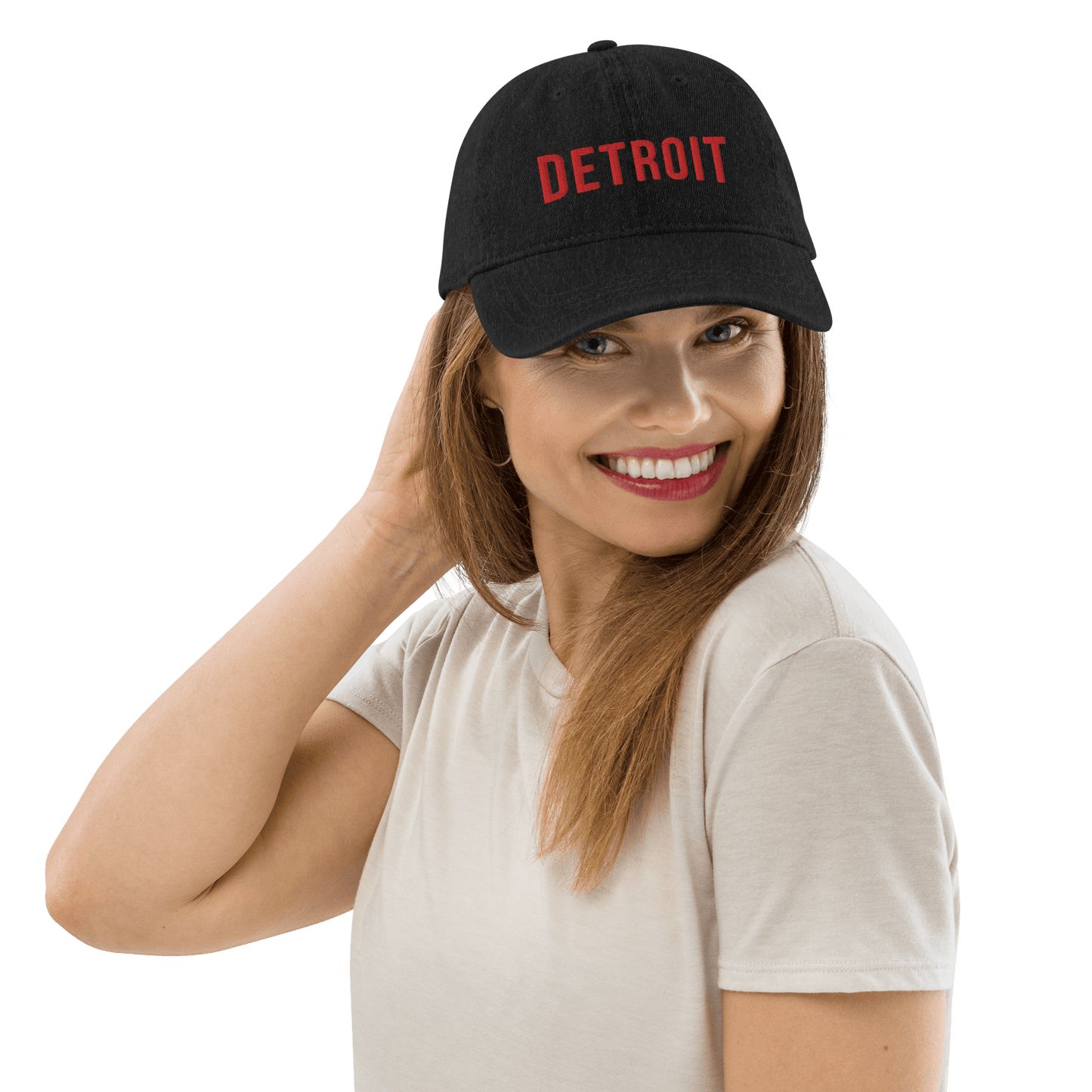 'Detroit' Streaming Parody Denim Baseball Cap - Circumspice Michigan