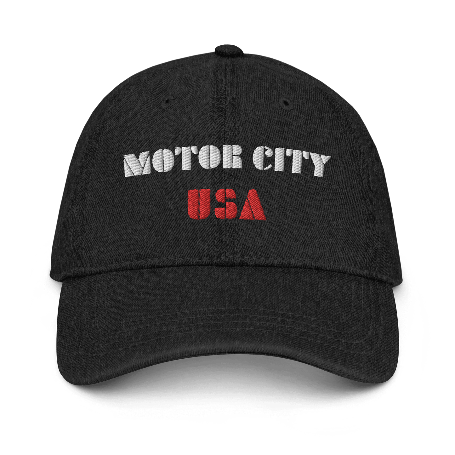 'Motor City USA' Denim Baseball Cap - Circumspice Michigan