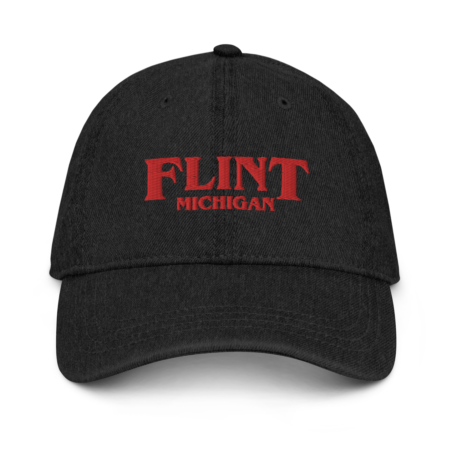 'Flint Michigan' Denim Baseball Cap (1980s Drama Parody)