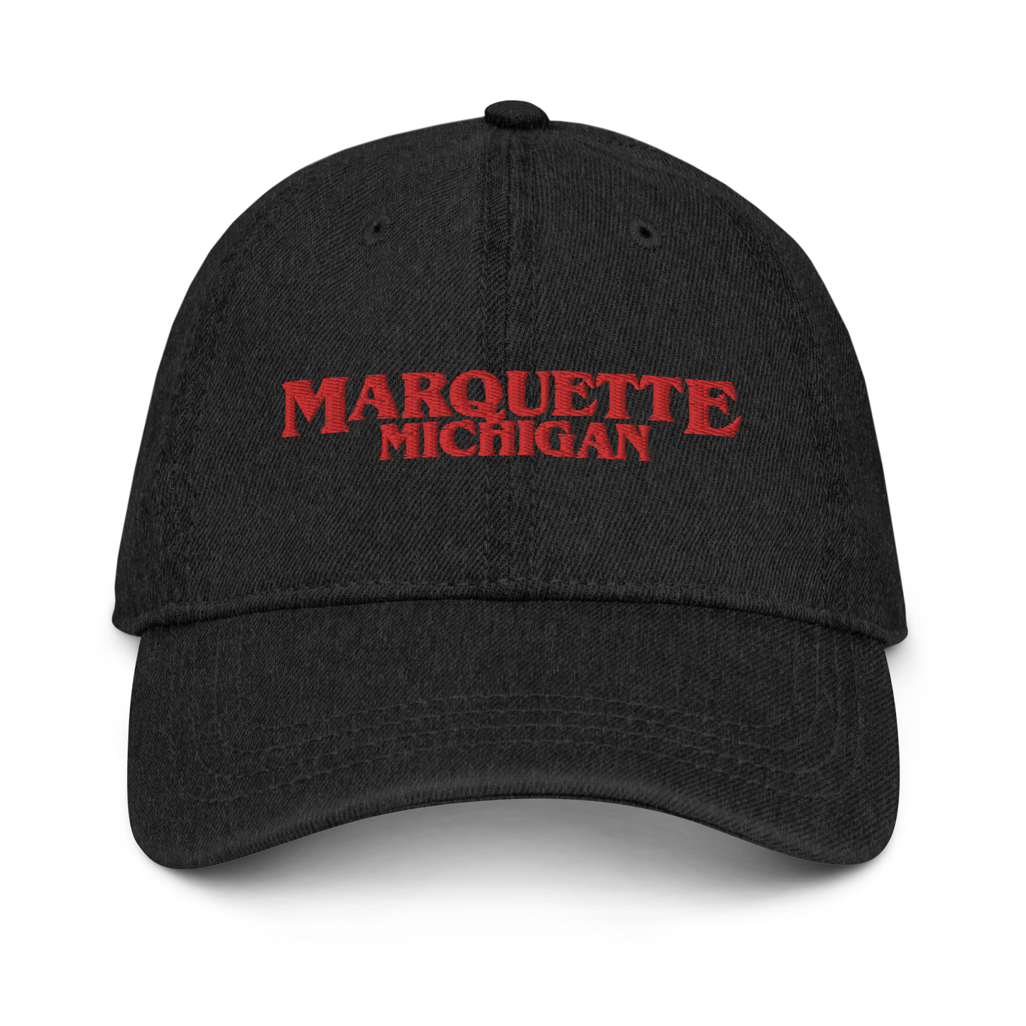 'Marquette Michigan' Denim Baseball Cap (1980s Drama Parody)