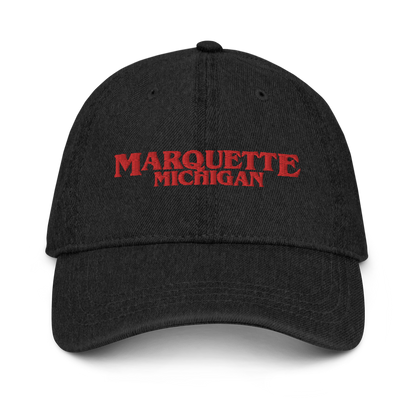 'Marquette Michigan' Denim Baseball Cap (1980s Drama Parody)