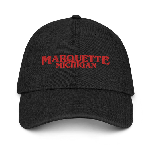 'Marquette Michigan' Denim Baseball Cap (1980s Drama Parody)