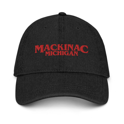 'Mackinac Michigan' Denim Baseball Cap (1980s Drama Parody)