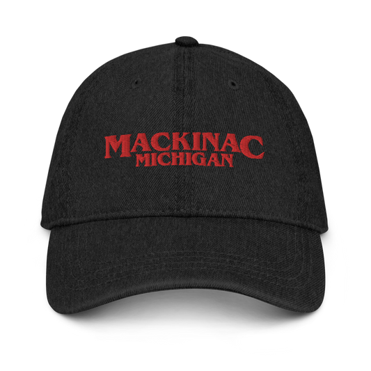 'Mackinac Michigan' Denim Baseball Cap (1980s Drama Parody)