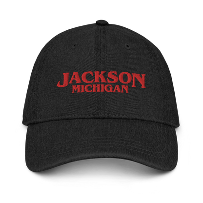 'Jackson Michigan' Denim Baseball Cap (1980s Drama Parody)