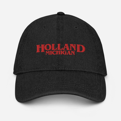 'Holland Michigan' Denim Baseball Cap (1980s Drama Parody)