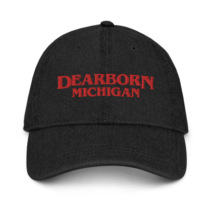 'Dearborn Michigan' Denim Baseball Cap (1980s Drama Parody)