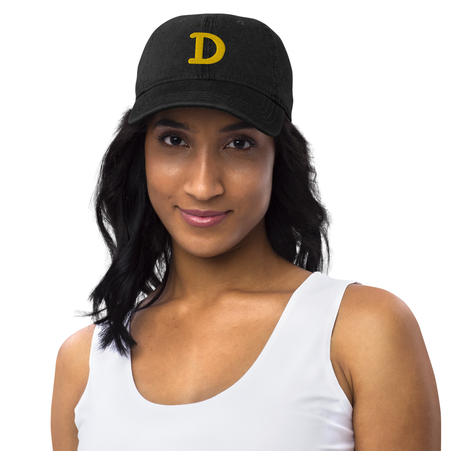 Detroit 'Old French D' Denim Baseball Cap | Gold Embroidery