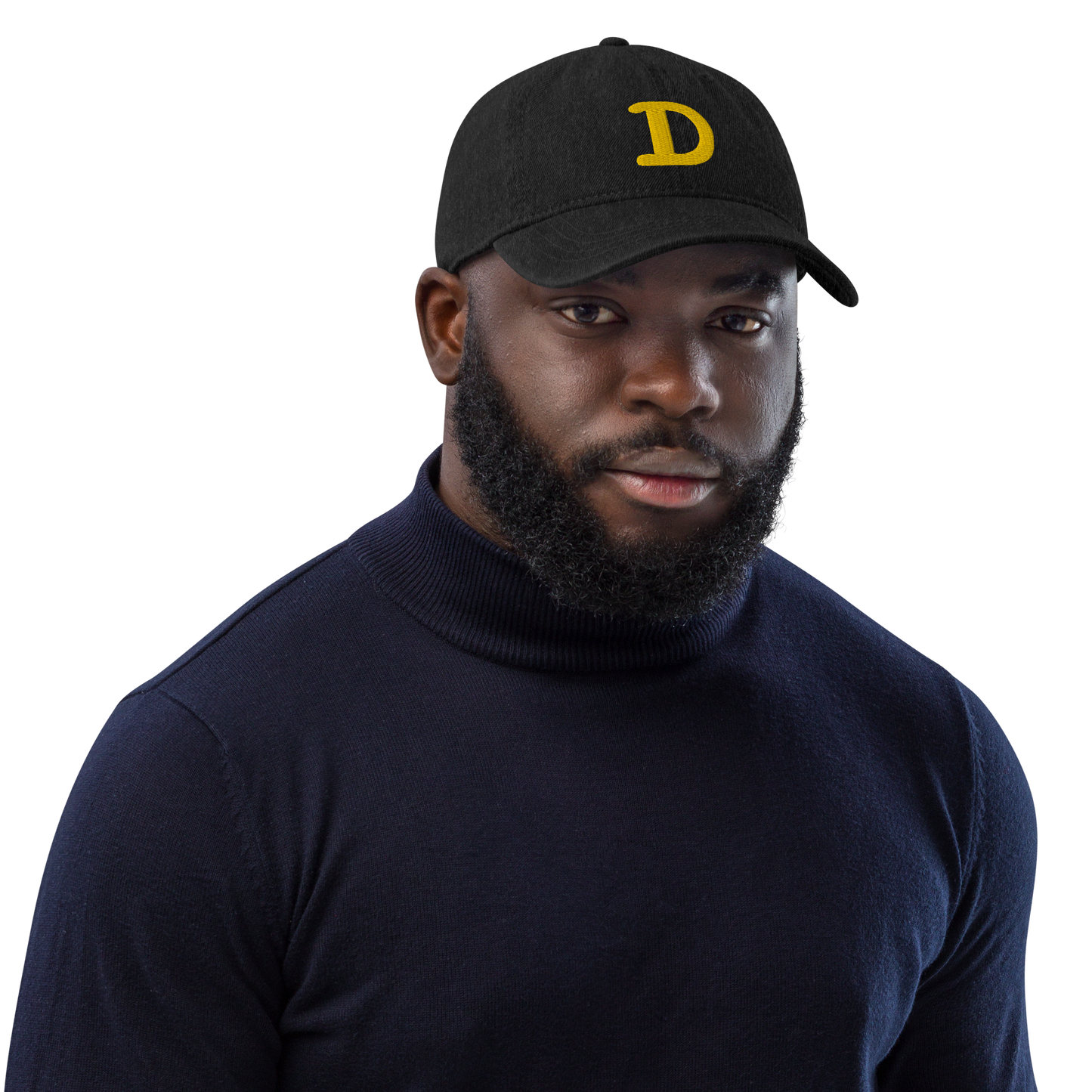 Detroit 'Old French D' Denim Baseball Cap | Gold Embroidery