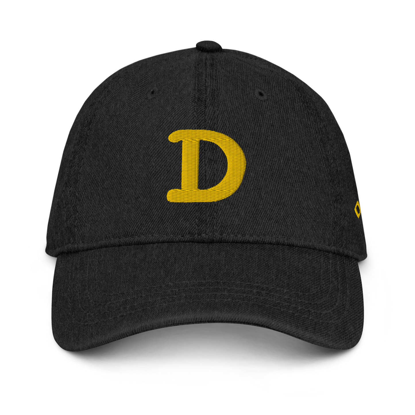 Detroit 'Old French D' Denim Baseball Cap (w/ Side Design) | Gold Embroidery