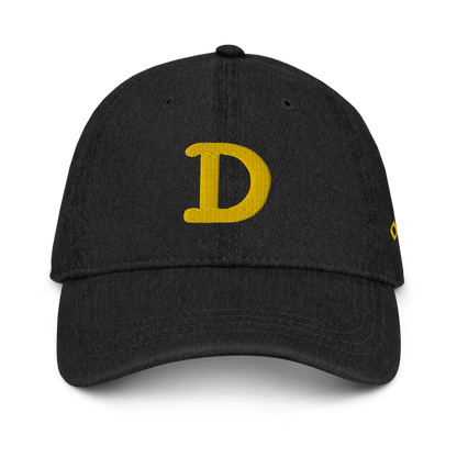 Detroit 'Old French D' Denim Baseball Cap (w/ Side Design) | Gold Embroidery