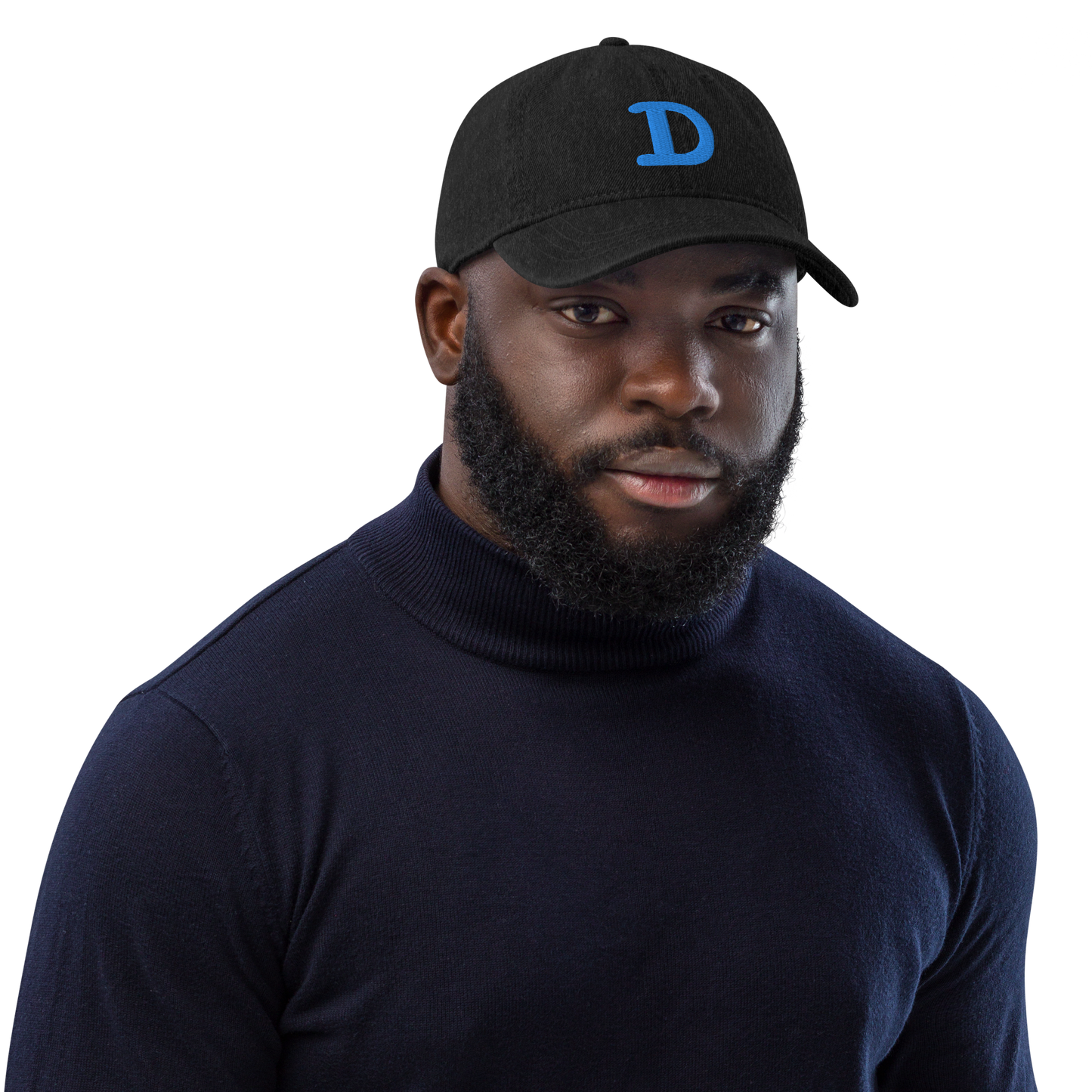 Detroit 'Old French D' Denim Baseball Cap | Azure Embroidery