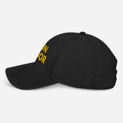 'Ann Arbor' Denim Baseball Cap (Gold Embroidery)