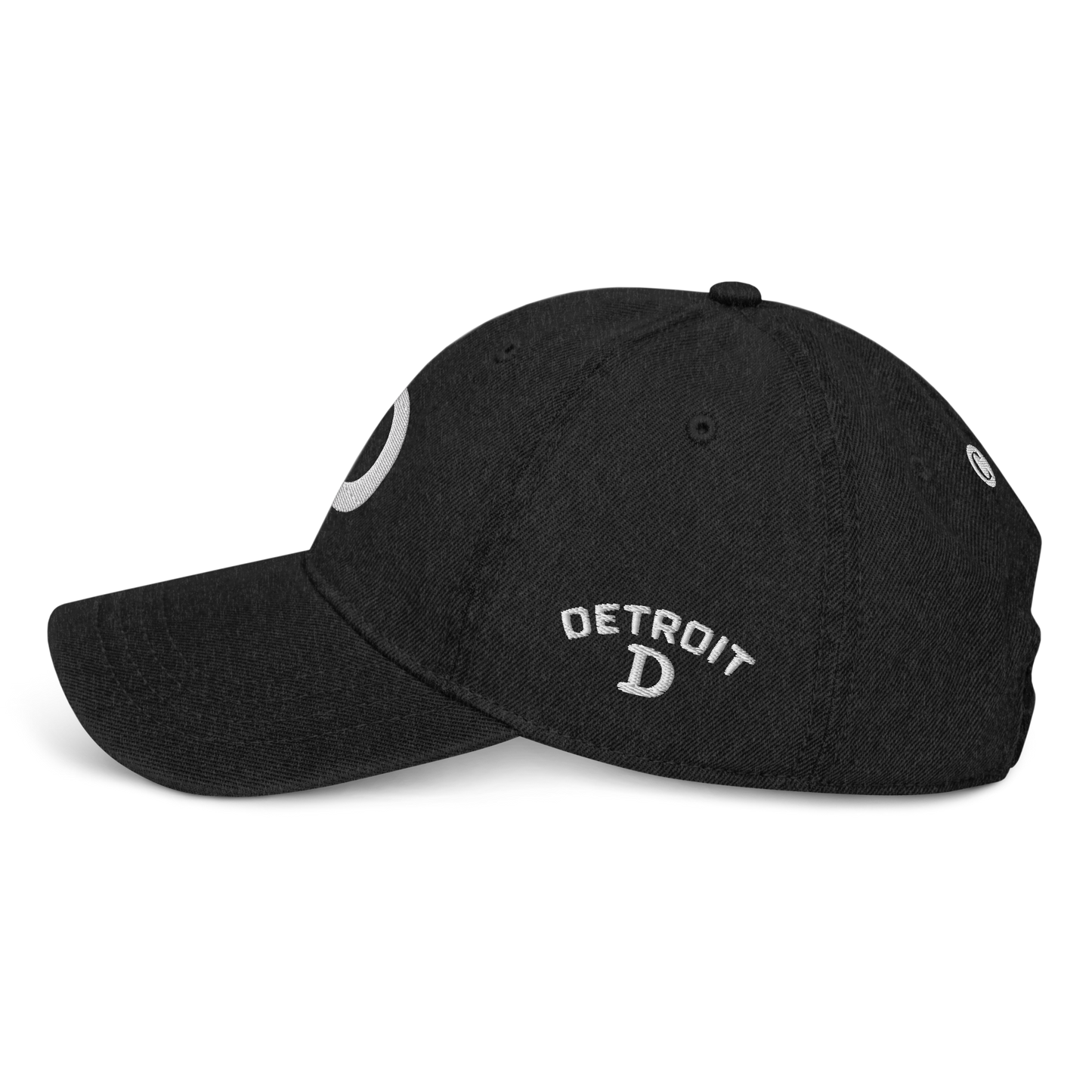 Detroit 'Old French D' Denim Baseball Cap (w/ Side Design)