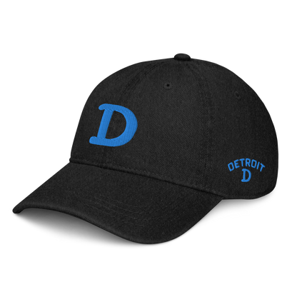 Detroit 'Old French D' Denim Baseball Cap | Azure Embroidery