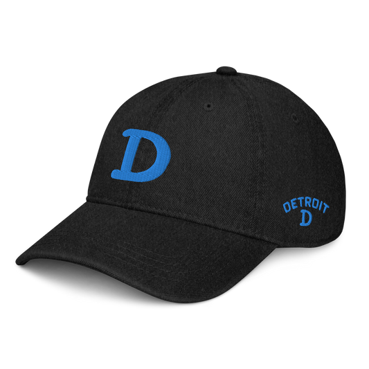 Detroit 'Old French D' Denim Baseball Cap | Azure Embroidery