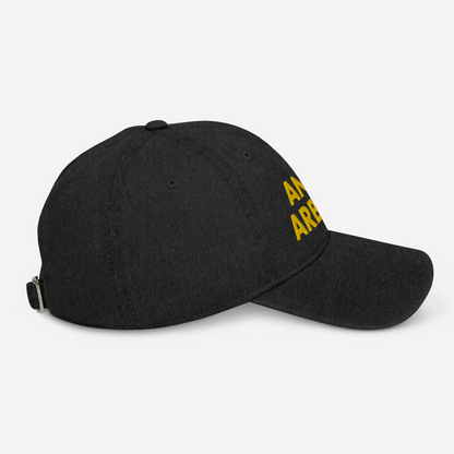 'Ann Arbor' Denim Baseball Cap (Gold Embroidery)