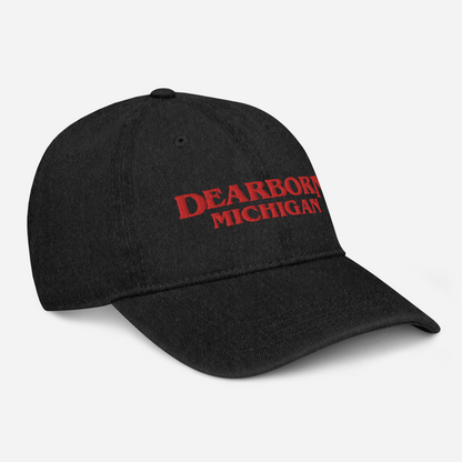 'Dearborn Michigan' Denim Baseball Cap (1980s Drama Parody)