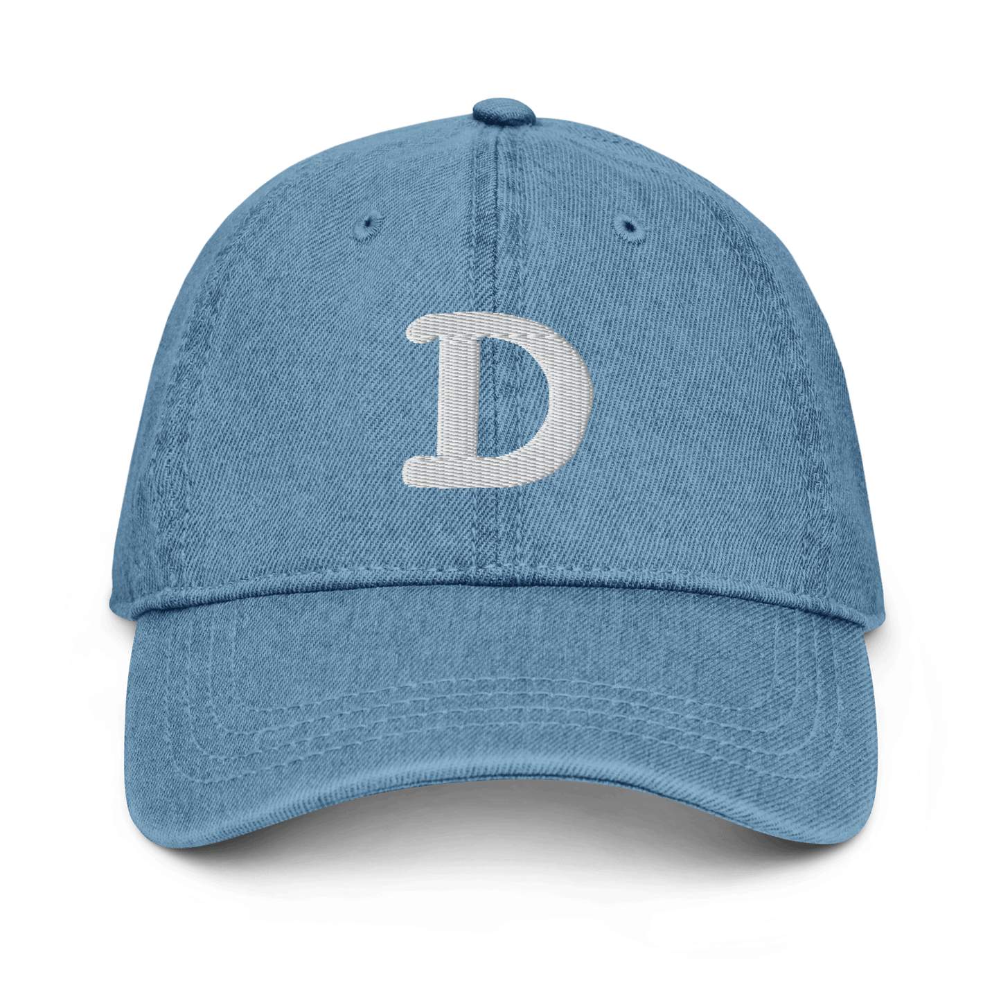 Detroit Old French 'D' Denim Baseball Cap - Circumspice Michigan