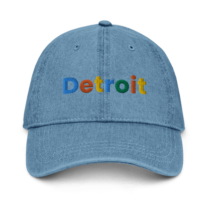 'Detroit' Denim Baseball Cap (Search Engine Parody) - Circumspice Michigan