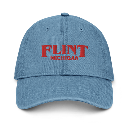 'Flint Michigan' Denim Baseball Cap (1980s Drama Parody)