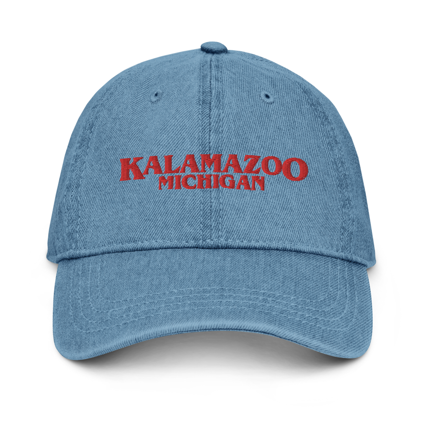 'Kalamazoo Michigan' Denim Baseball Cap (1980s Drama Parody)