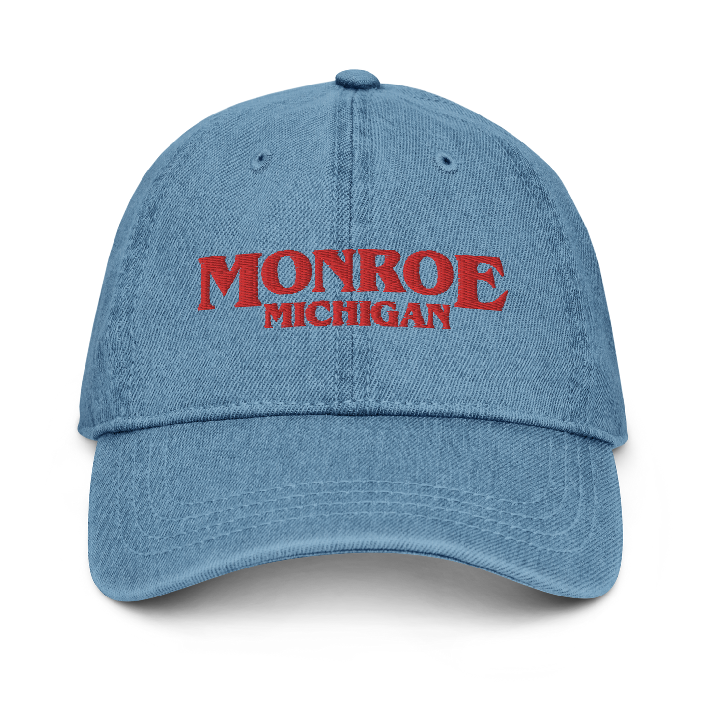 'Monroe Michigan' Denim Baseball Cap (1980s Drama Parody)