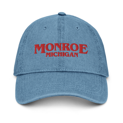 'Monroe Michigan' Denim Baseball Cap (1980s Drama Parody)