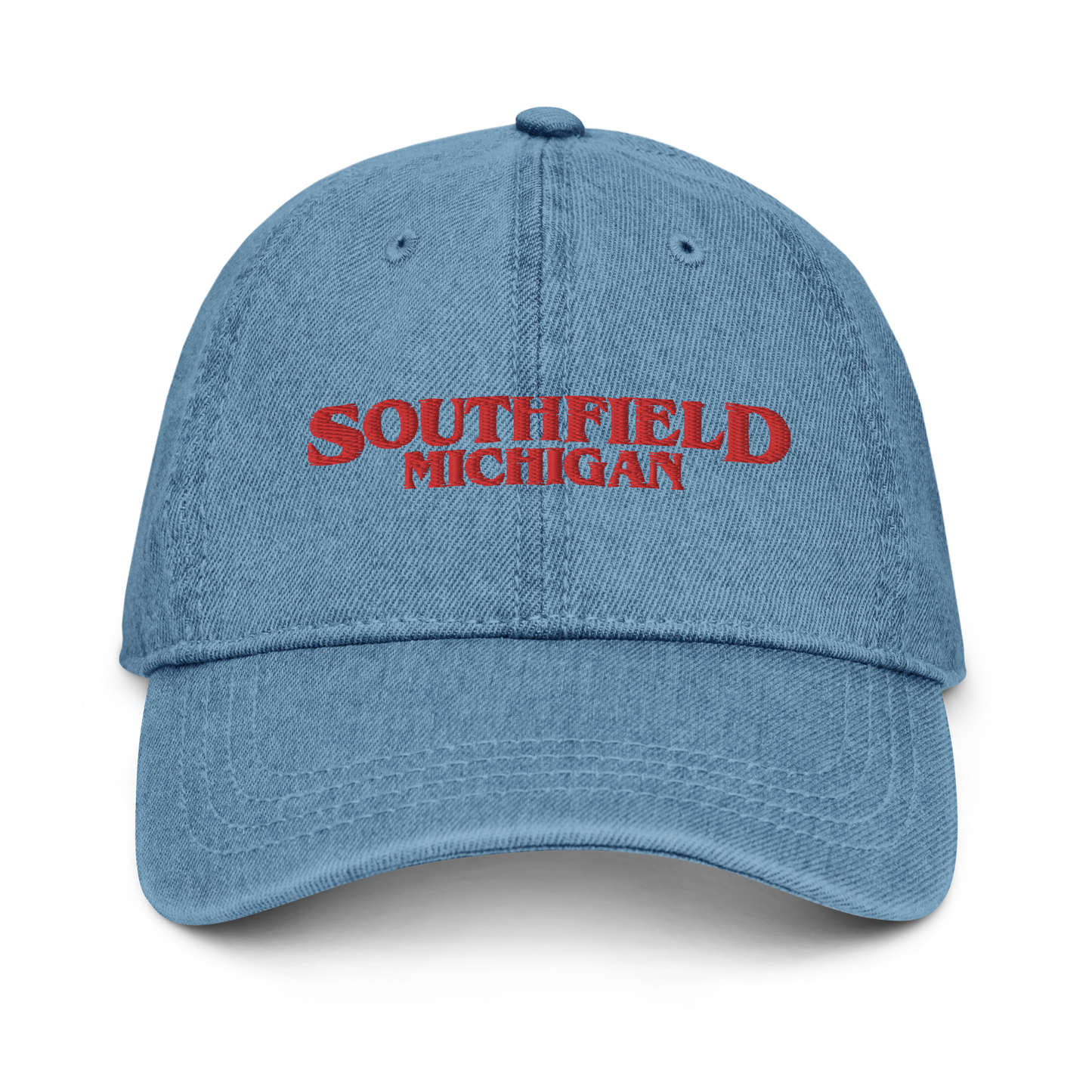 'Southfield Michigan' Denim Baseball Cap (1980s Drama Parody)